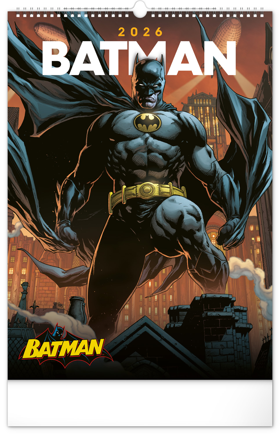*P26  PGN-35367-L  NOTIQUE Nástěnný kalendář Batman Dark 2026, 33 x 46 cm