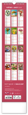NOTIQUE Nástěnný kalendář Květiny – Kvety