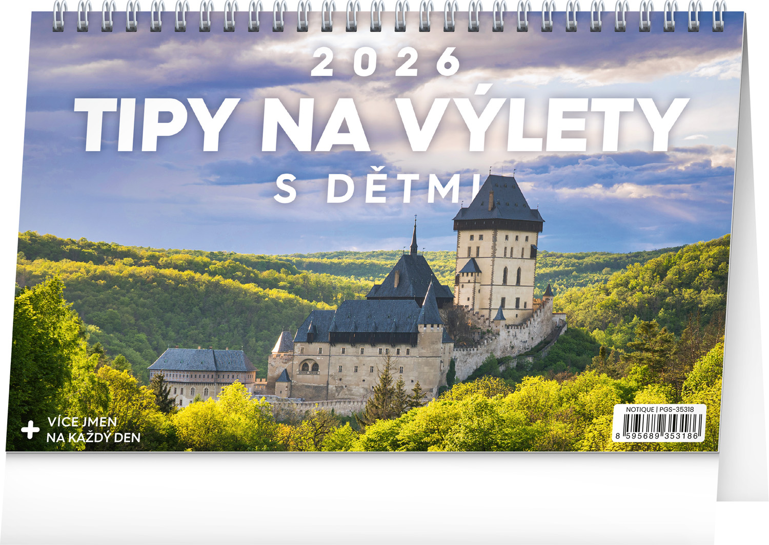 *P26  PGS-35318  NOTIQUE Stolní kalendář Tipy na výlety s dětmi 2026, 23,1 x 14,5 cm