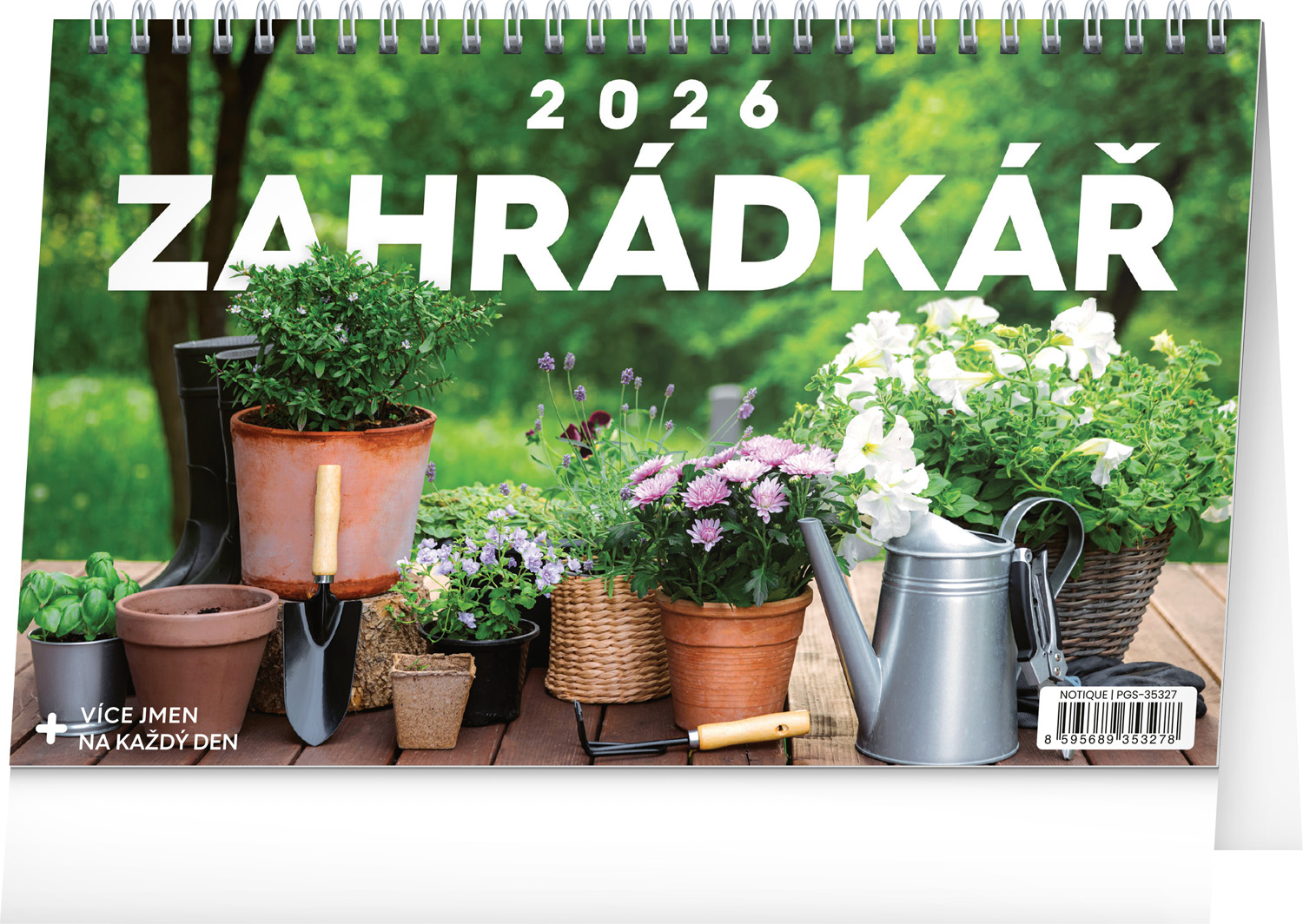 *P26  PGS-35327  NOTIQUE Stolní kalendář Zahrádkář 2026, 23,1 x 14,5 cm