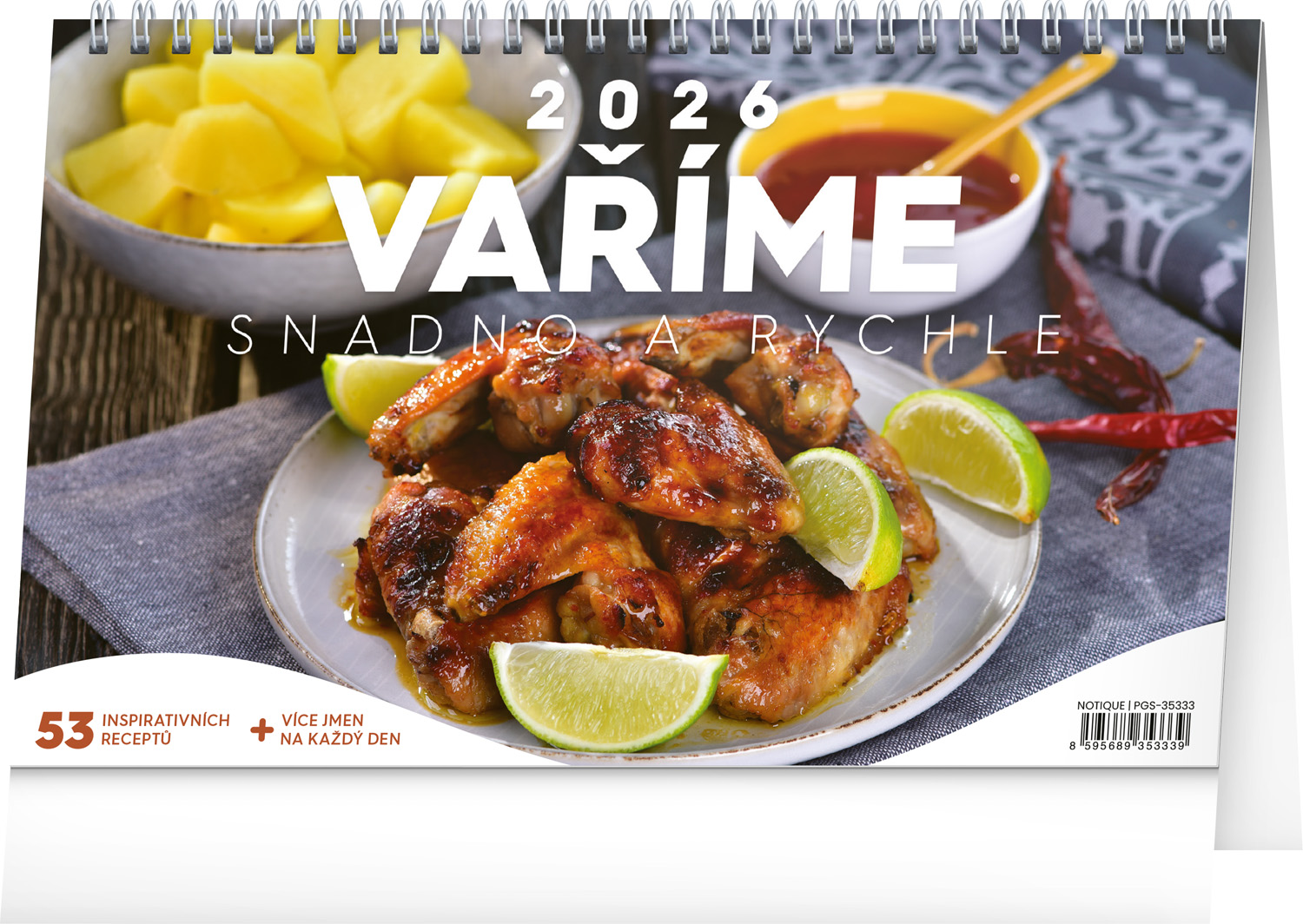 *P26  PGS-35333  NOTIQUE Stolní kalendář Vaříme snadno a rychle 2026, 23,1 x 14,5 cm