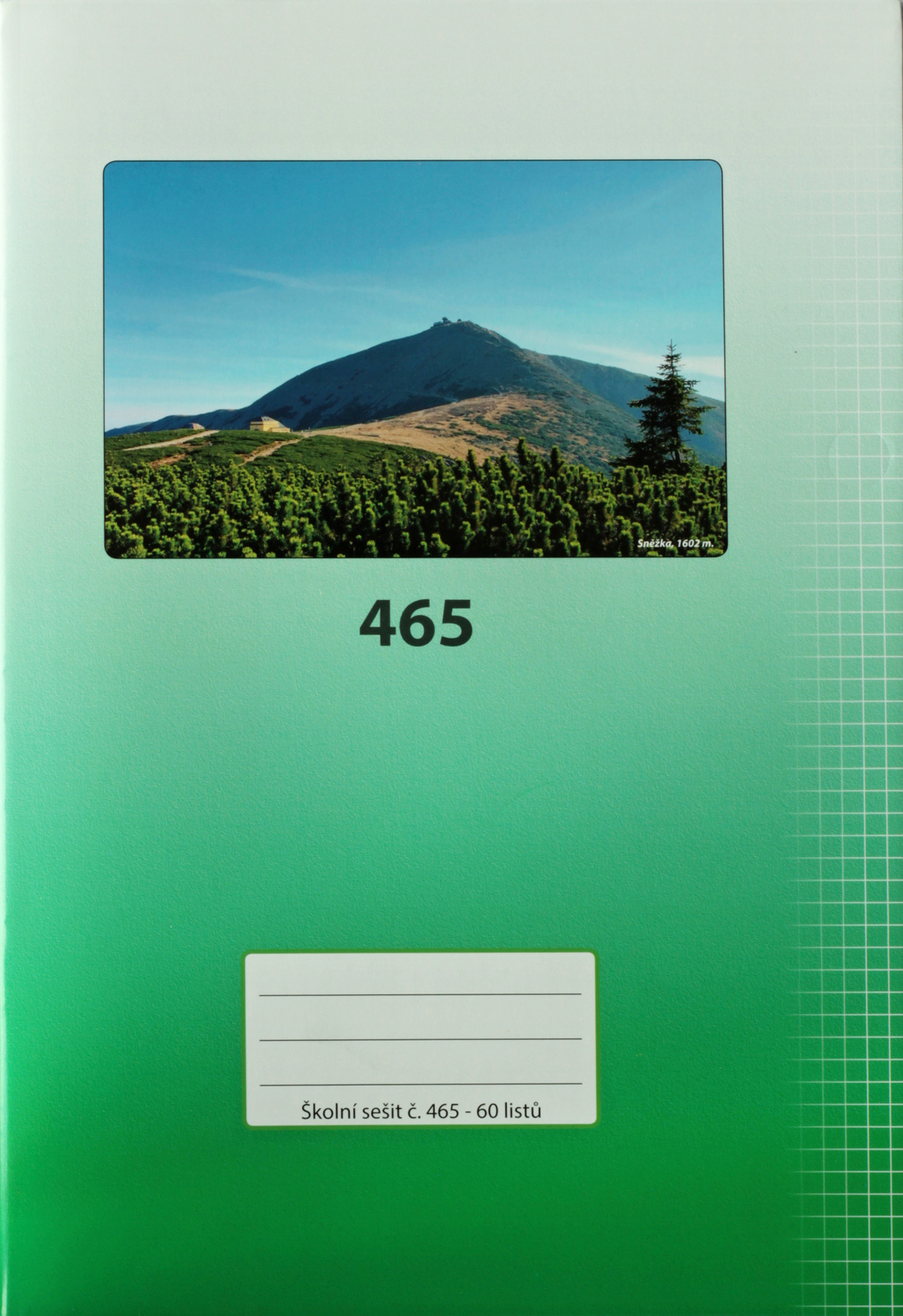 Sešit 465 bezdřevý A4 60 listů čtvereček