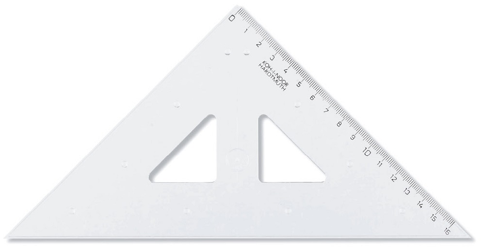 Trojúhelník 45/177 s kolmicí TR  KIN     0744150