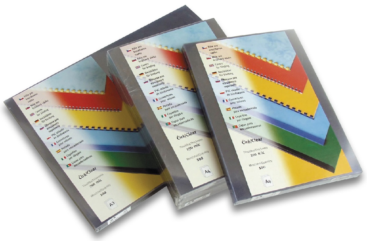 Vazba - folie kouřová A4 200 mic (přední strana)