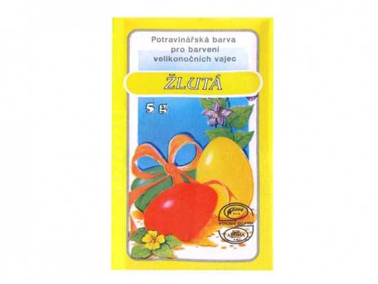 Velikonoční barva na vajíčka, 5g,žlutá