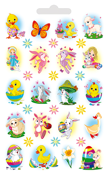 Velikonoční vodové obtisky na vajíčka - glitr 554