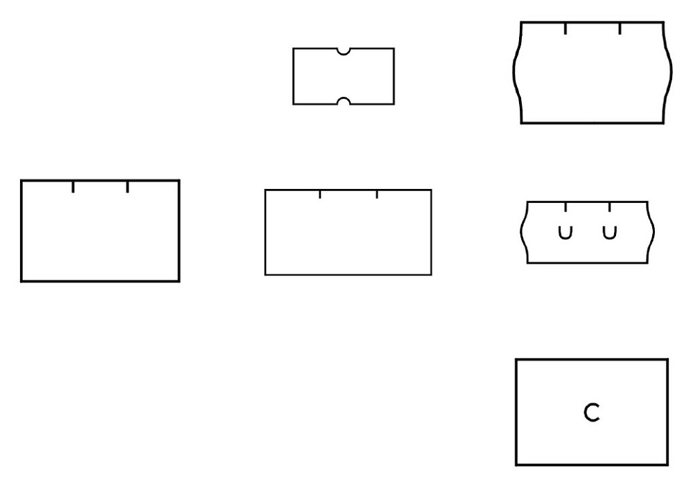 etiketa c. 37x19 CONTACT bílá