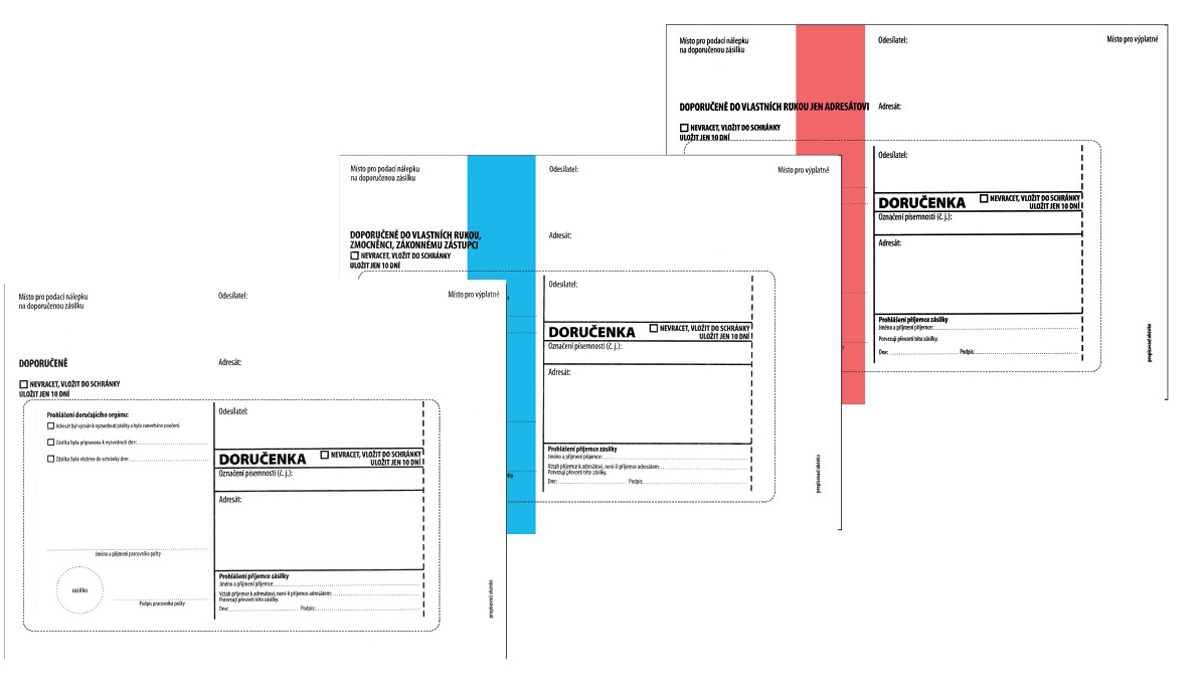 obálka DORUčENKA B6 samoprop. červený pruh 8000004900