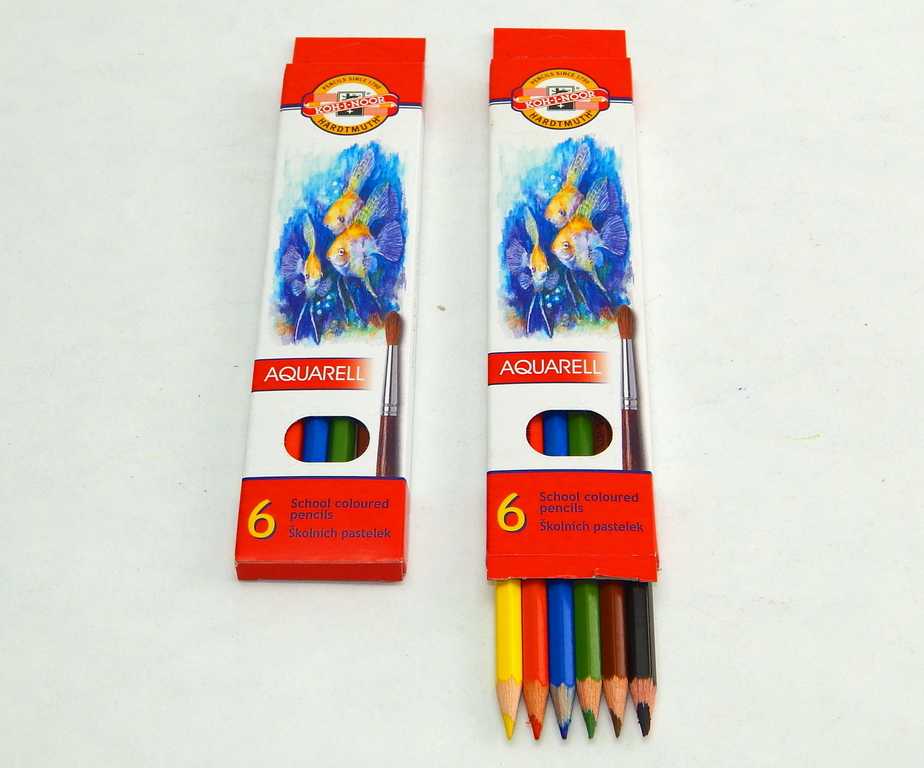 pastelky 3715/ 6 akvarelové ryby