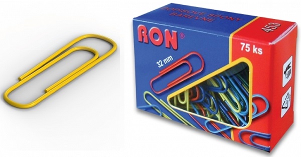 sponky kancelářské 453 B2 32mm (barevné) 75ks