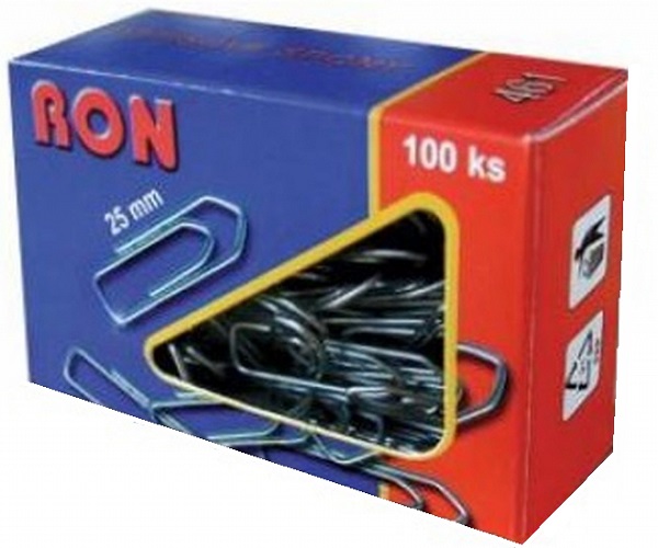 sponky kancelářské 461 ZN 25mm hranaté 100ks