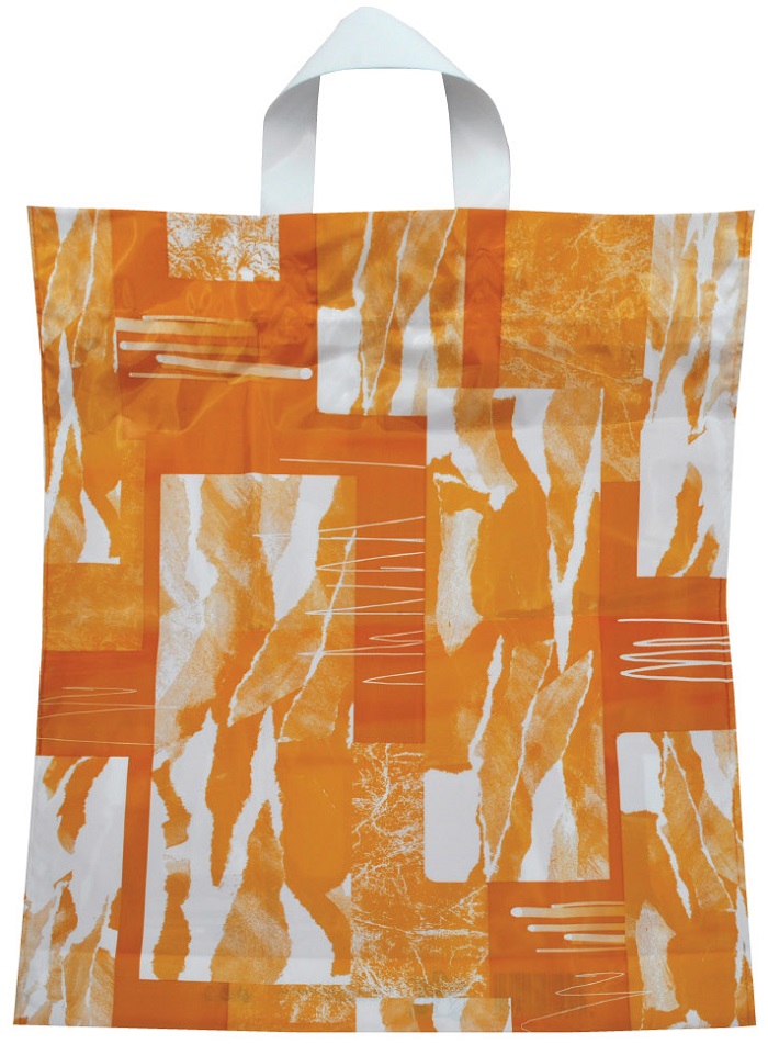 taška PE potisk s uchem DeLuxe (pevná) 41x46cm  TPE - 0016