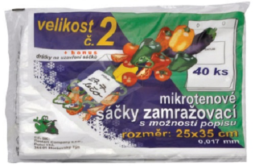 zamražovací sáčky č.2 transp. 250x350mm (á40ks)